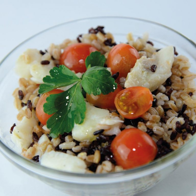 Insalata di orzo, riso, farro e baccalà Unifrigo